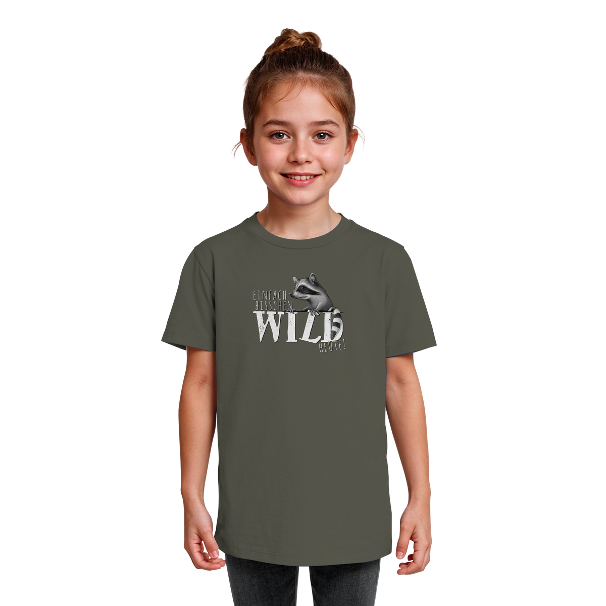 Bisschen wild heute! Waschbär - Kids Organic Shirt