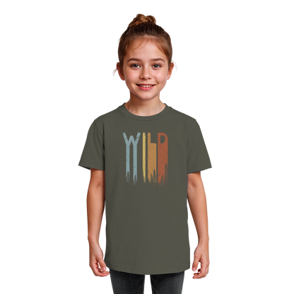 Wild Retro Schriftzug - Kids Organic Shirt