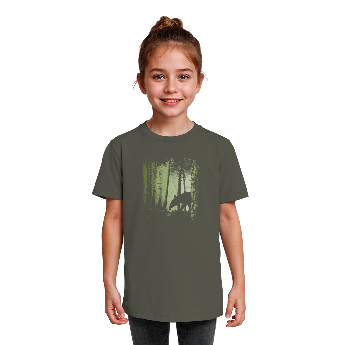 Lässiger Tapir im Zwielicht Wald - Kids Organic Shirt