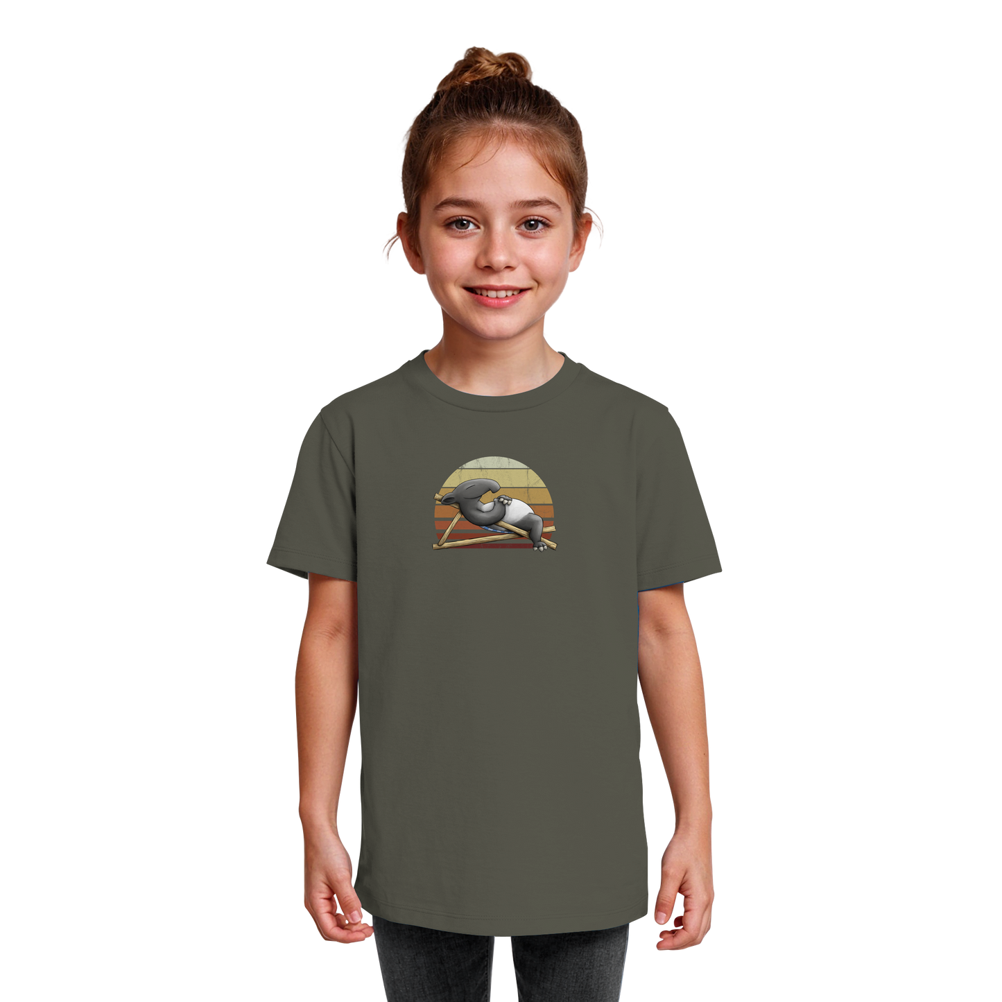 Lässiger Retro Sundown Tapir - Kids Organic Shirt