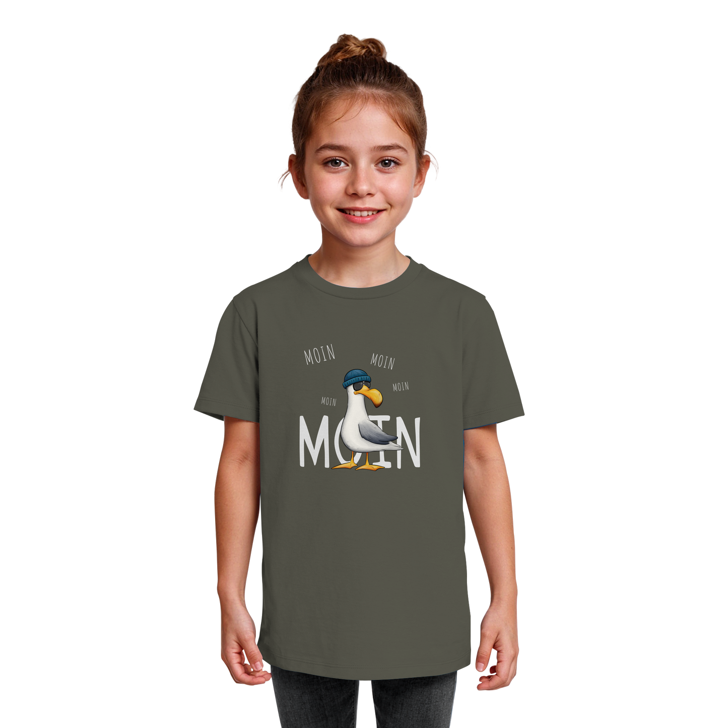 Moin Moin Lässige Hipster Möwe  - Kids Organic Shirt