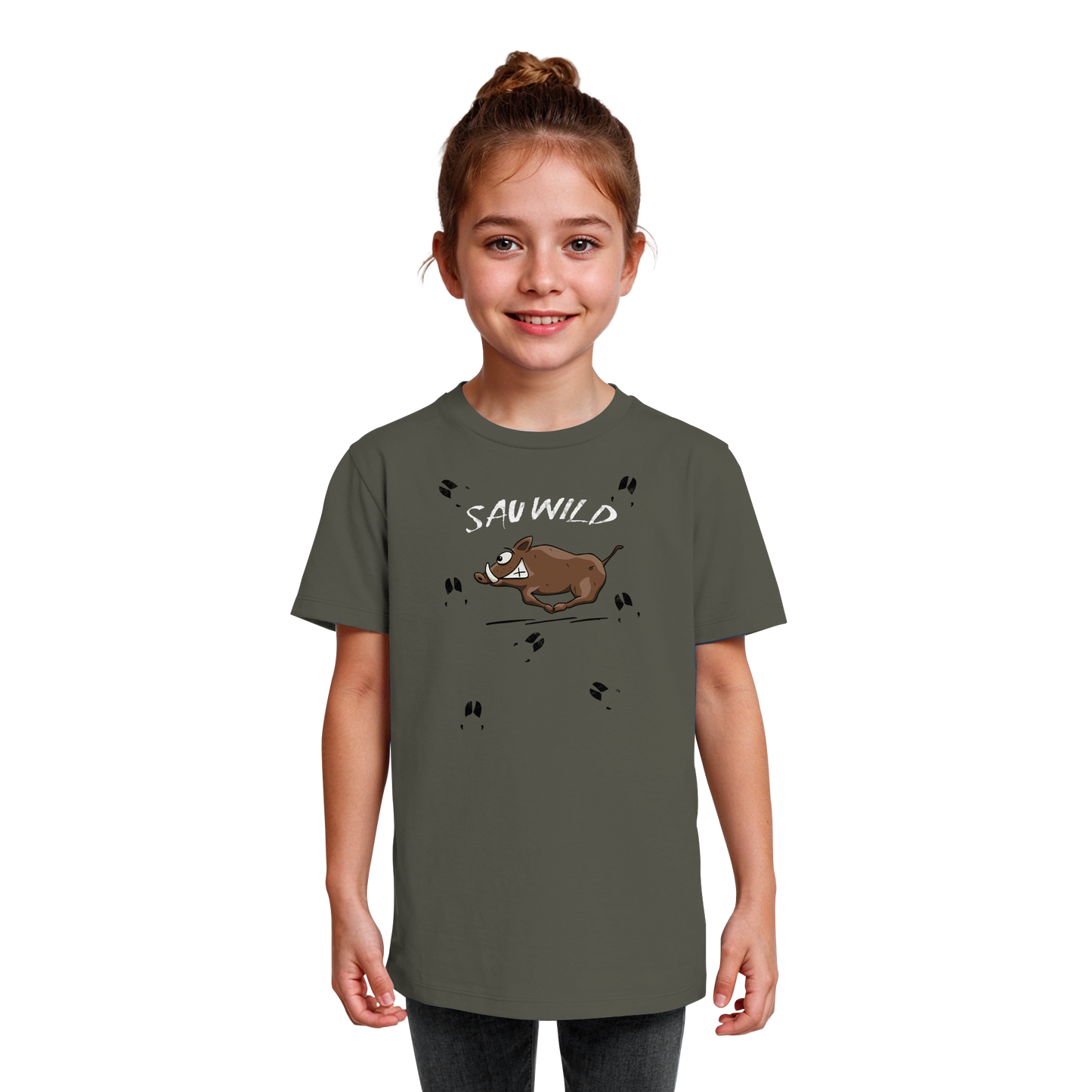 Sauwild wilde Sau | Wildschwein Keiler - Kids Organic Shirt