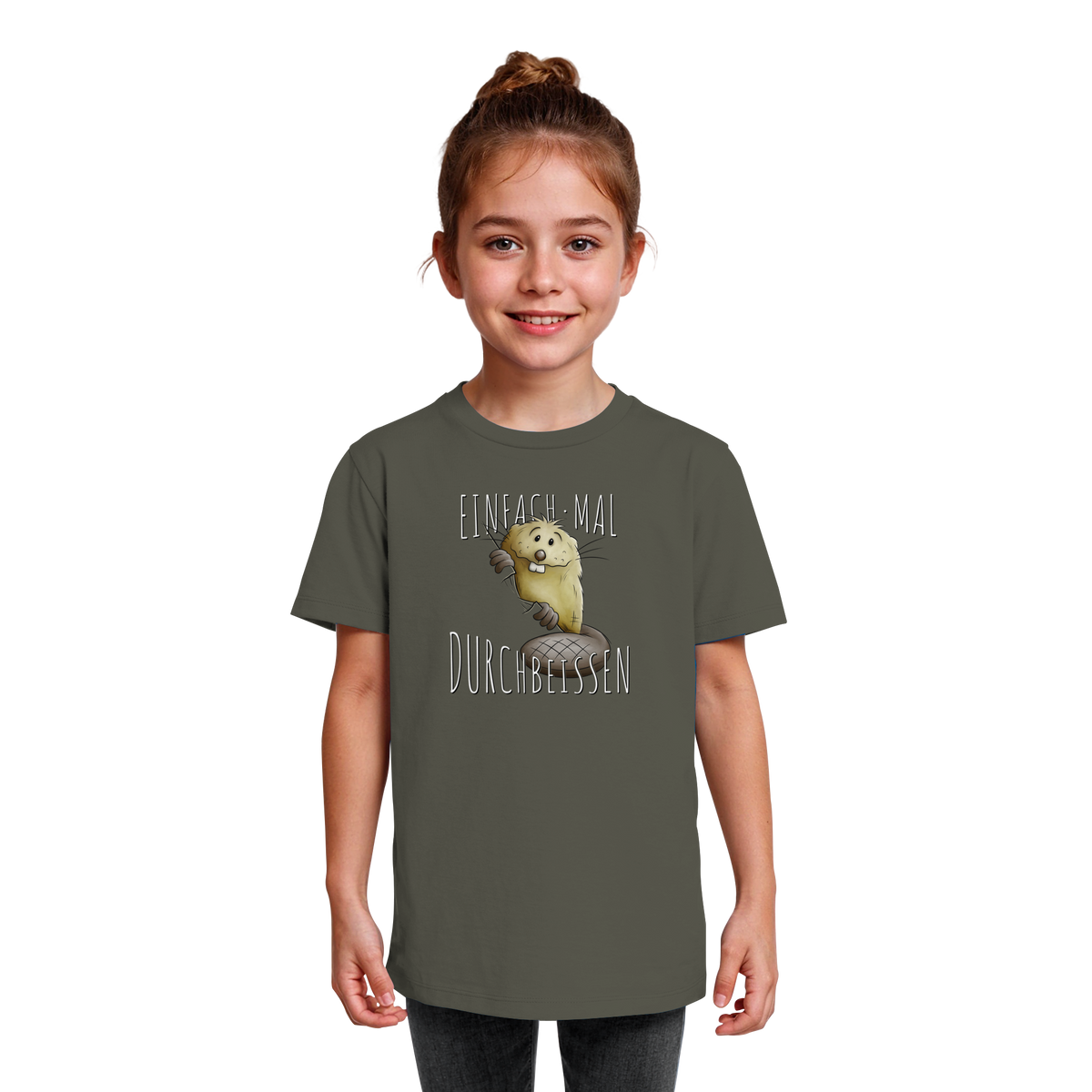Einfach mal Durchbeissen Biber - Kids Organic Shirt