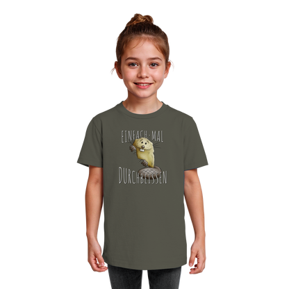 Einfach mal Durchbeissen Biber - Kids Organic Shirt