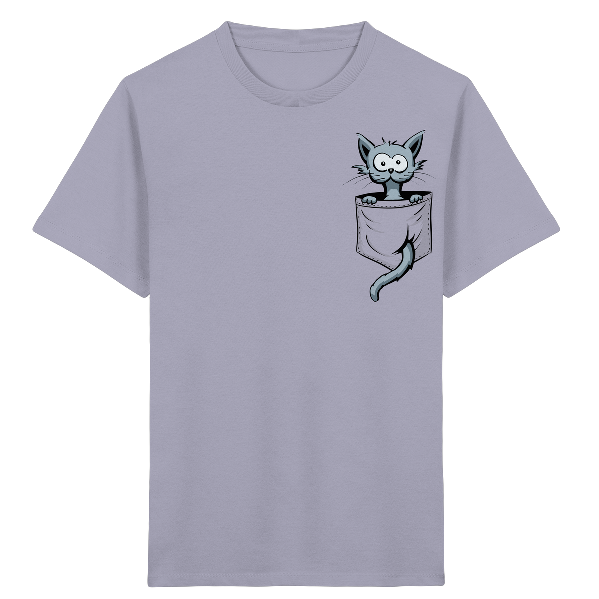Verrückte Katze in Deiner Brust-Tasche - Kids Organic Shirt