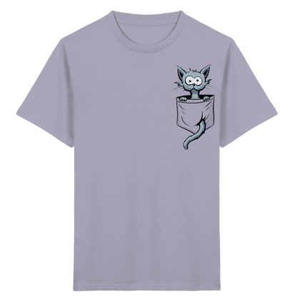 Verrückte Katze in Deiner Brust-Tasche - Kids Organic Shirt