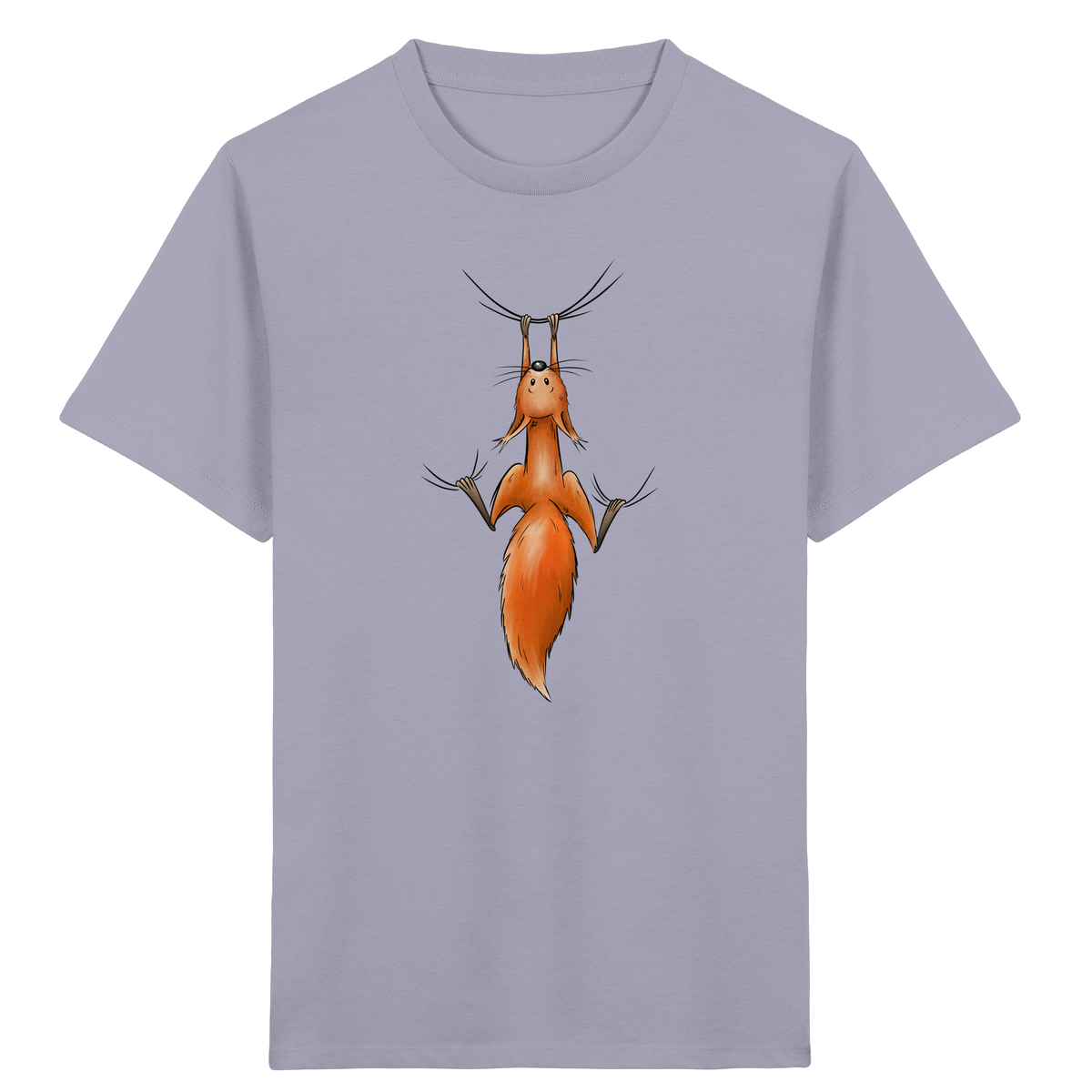 Rotes Eichhörnchen hängt ab - Kids Organic Shirt