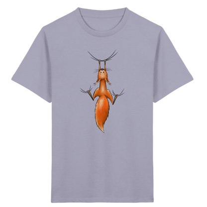 Rotes Eichhörnchen hängt ab - Kids Organic Shirt