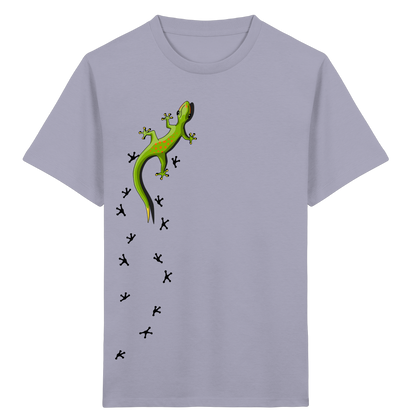 Kletternder Gecko mit Spuren - Kids Organic Shirt