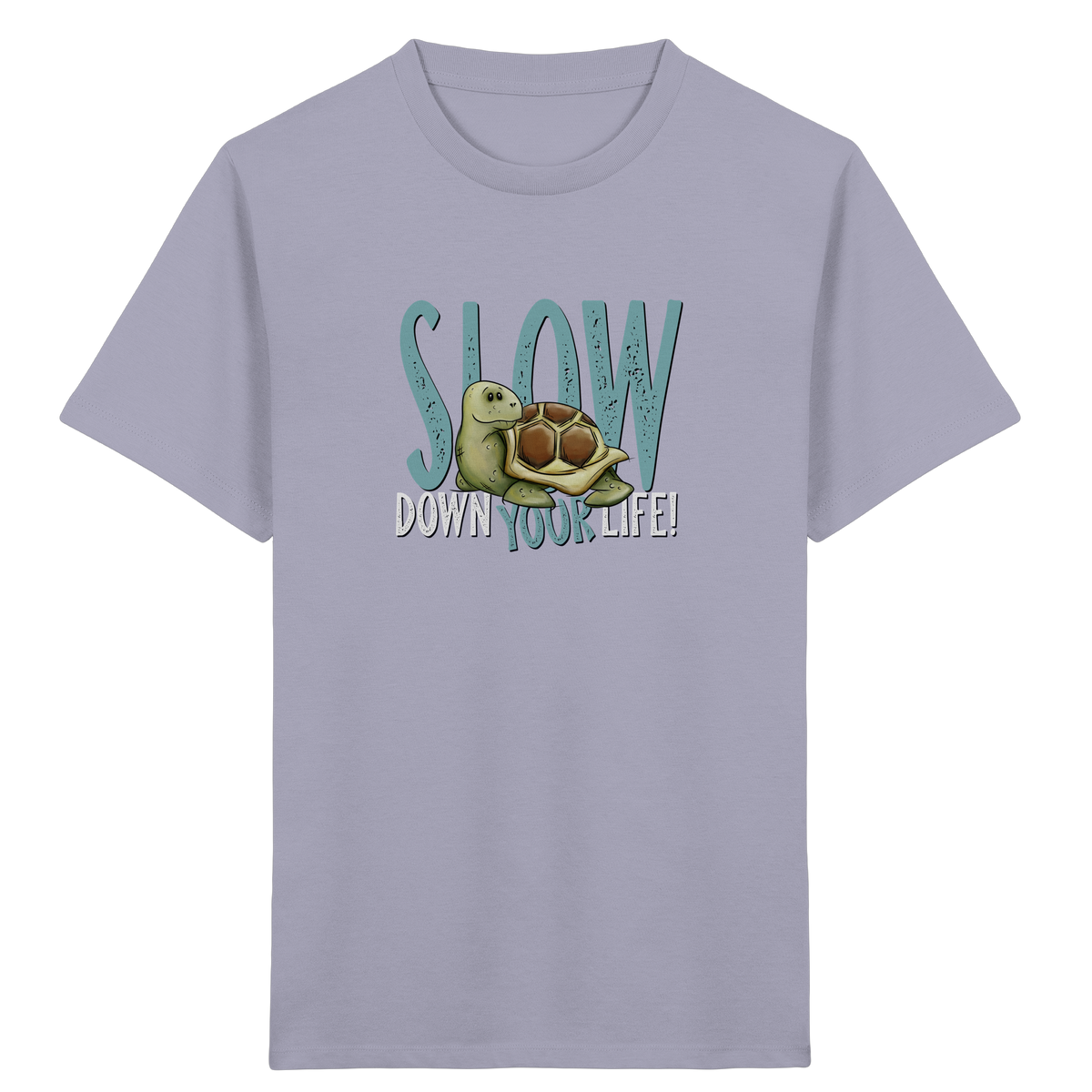 Slow Down Your Life Schildkröte - Kids Organic Shirt