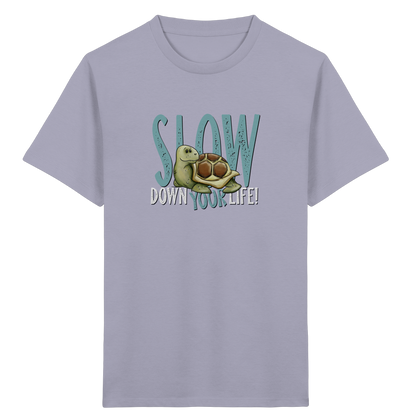 Slow Down Your Life Schildkröte - Kids Organic Shirt