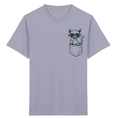 "Fuck Off" Mittelfinger Katze in der Tasche - Kids Organic Shirt