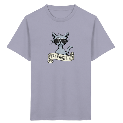 Stay Pawsitive Bleib lässig Hipster Katze - Kids Organic Shirt