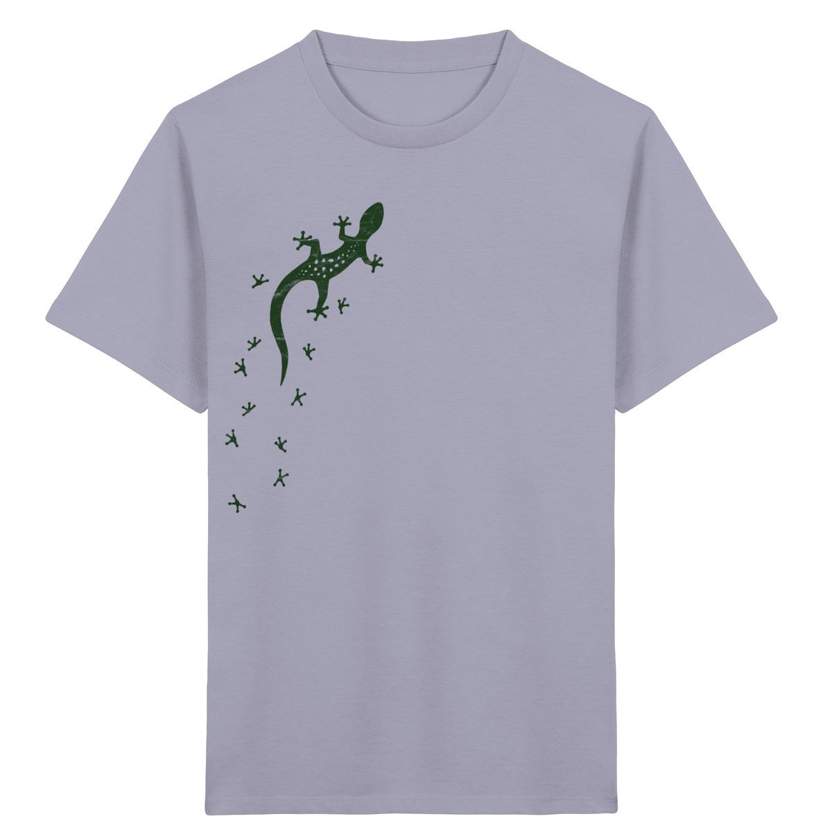 Gecko Eidechse Silhouette dunkel - Kids Organic Shirt