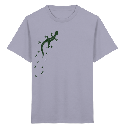 Gecko Eidechse Silhouette dunkel - Kids Organic Shirt