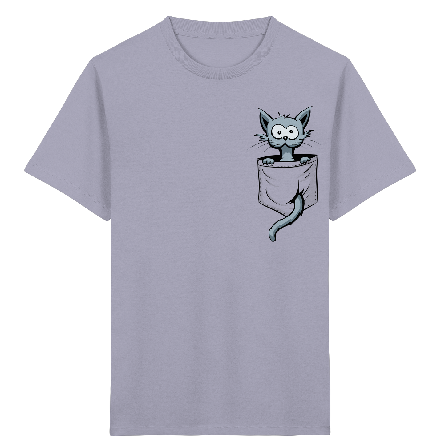 Verrückte Katze in Deiner Brust-Tasche - Kids Organic Shirt