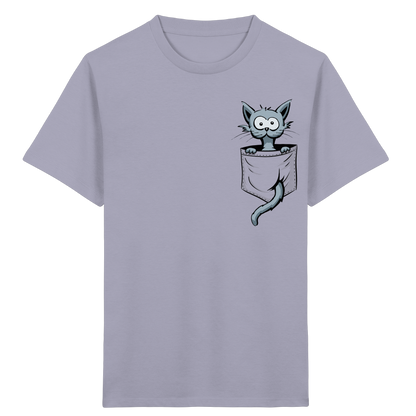 Verrückte Katze in Deiner Brust-Tasche - Kids Organic Shirt