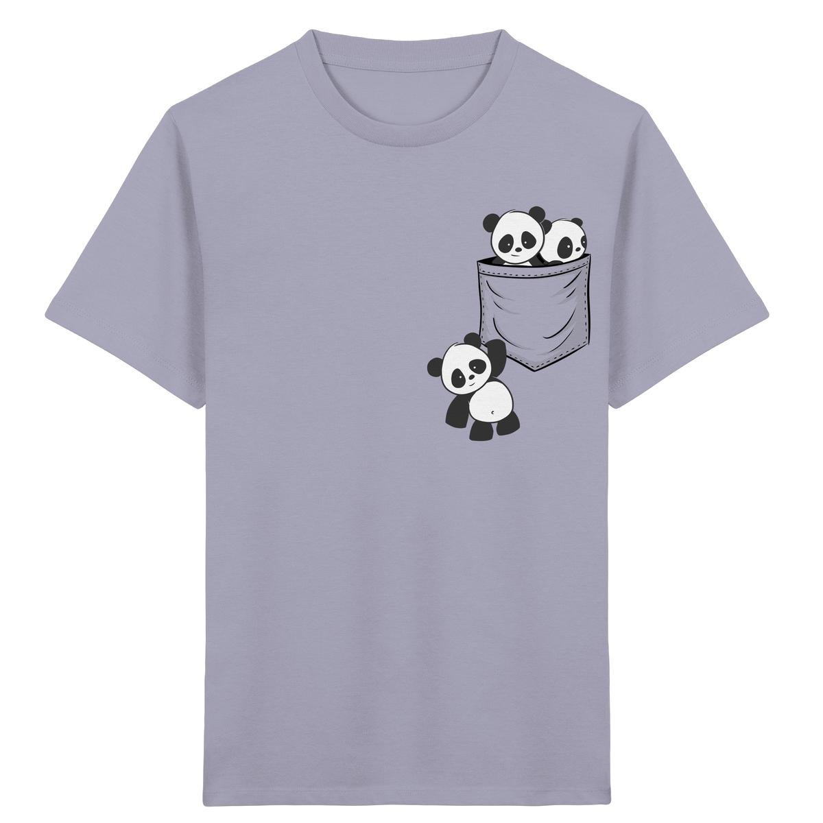 Kawaii Pandas in der Tasche - Kids Organic Shirt