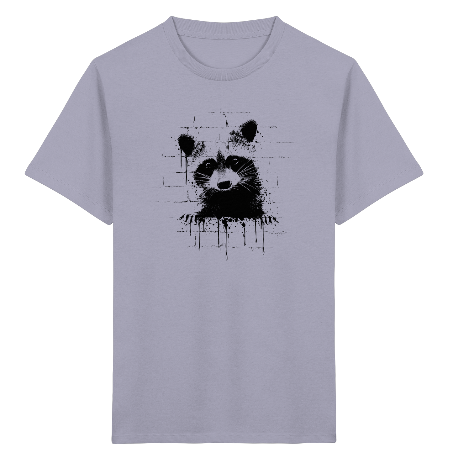 Funky Street Art Waschbär - Kids Organic Shirt