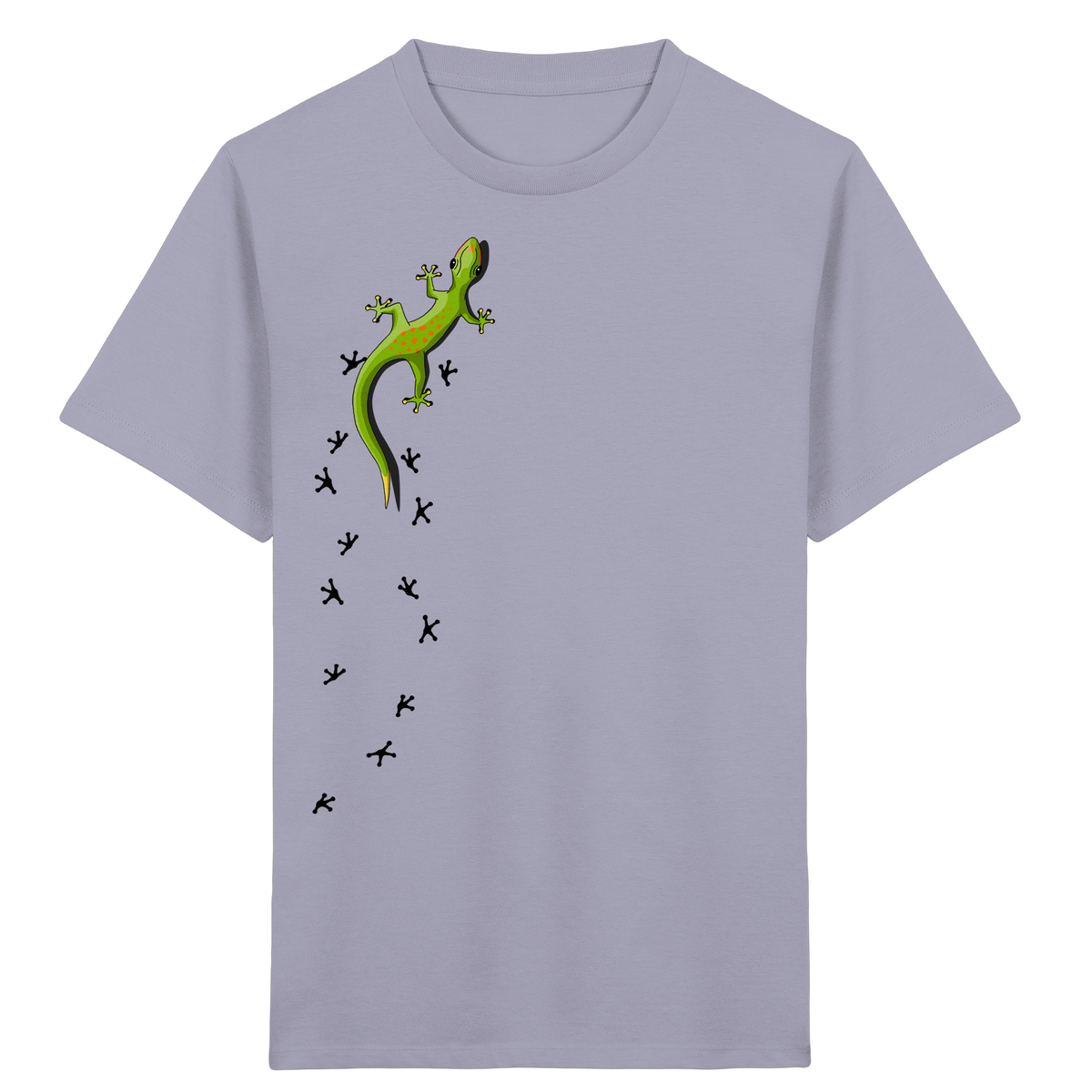 Kletternder Gecko mit Spuren - Kids Organic Shirt