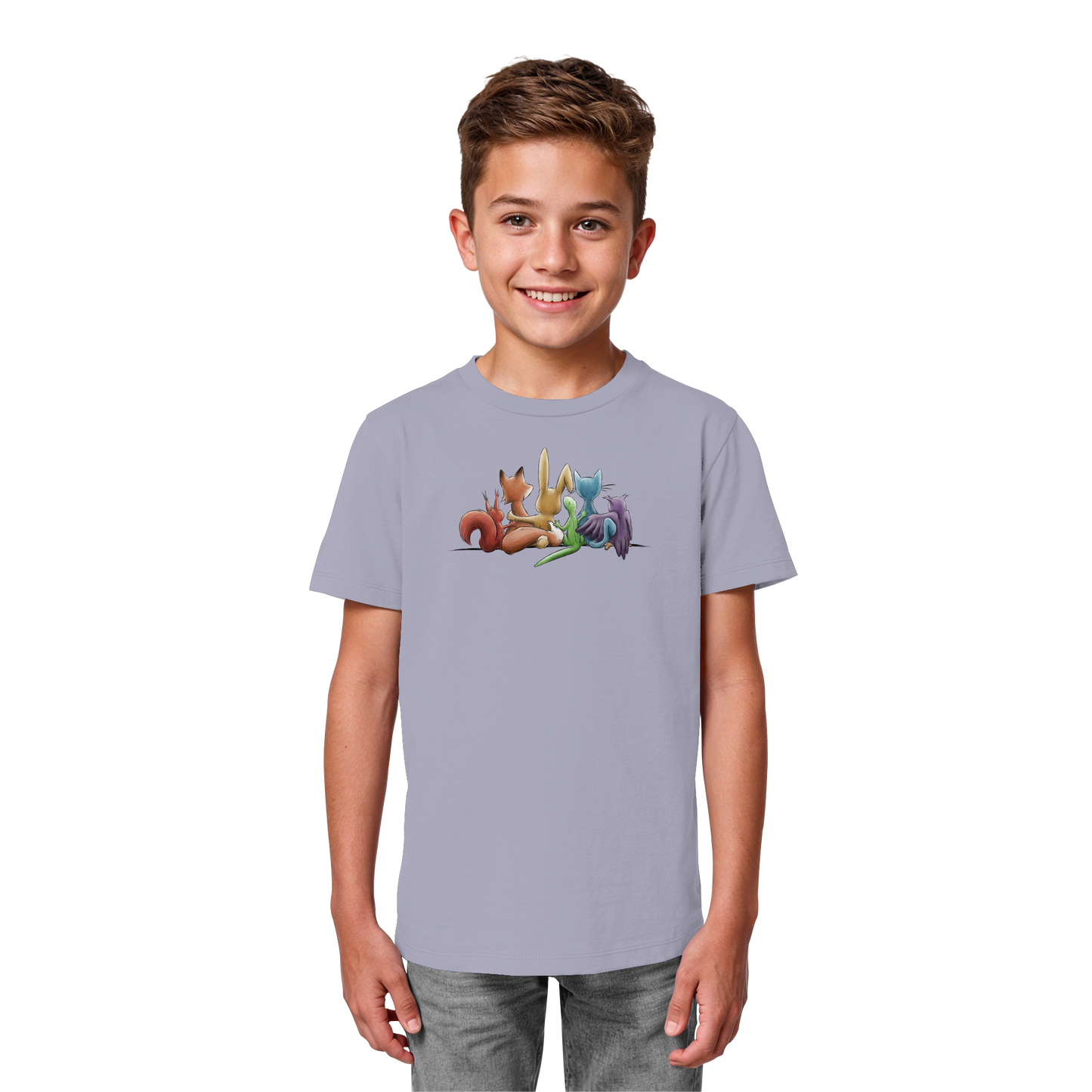 Regenbogen Tiere für Freundschaft, Toleranz und Vielfalt - Kids Organic Shirt