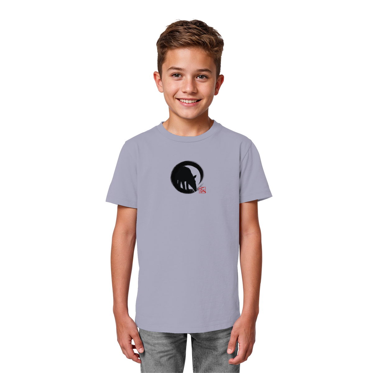 Zen Tapir im japanischen Enso Kreis - Kids Organic Shirt