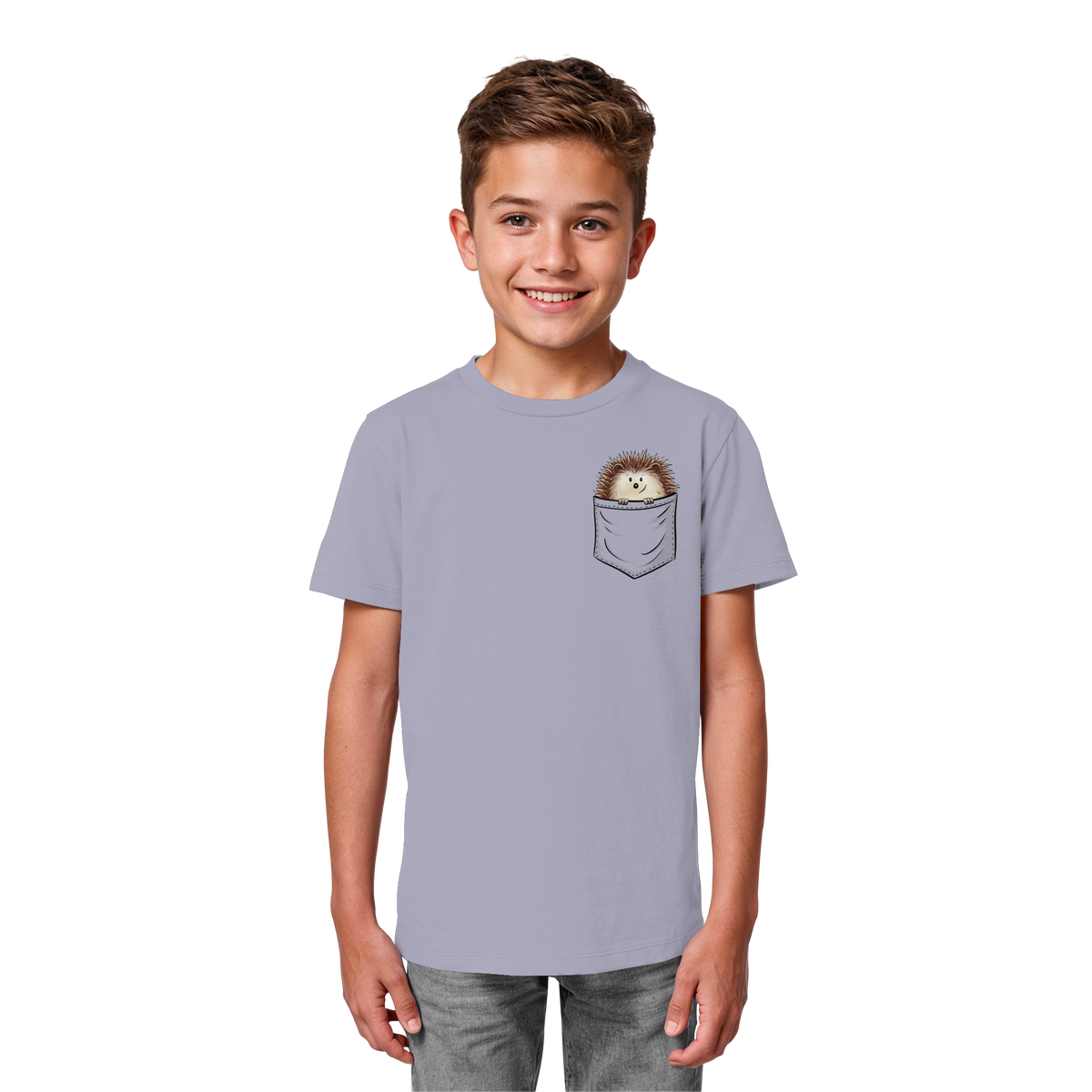 Lustiger Igel in Deiner Brust-Tasche - Kids Organic Shirt