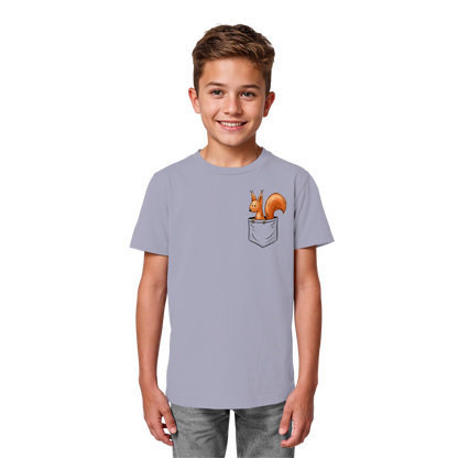 Lässiges Eichhörnchen In Tasche - Kids Organic Shirt