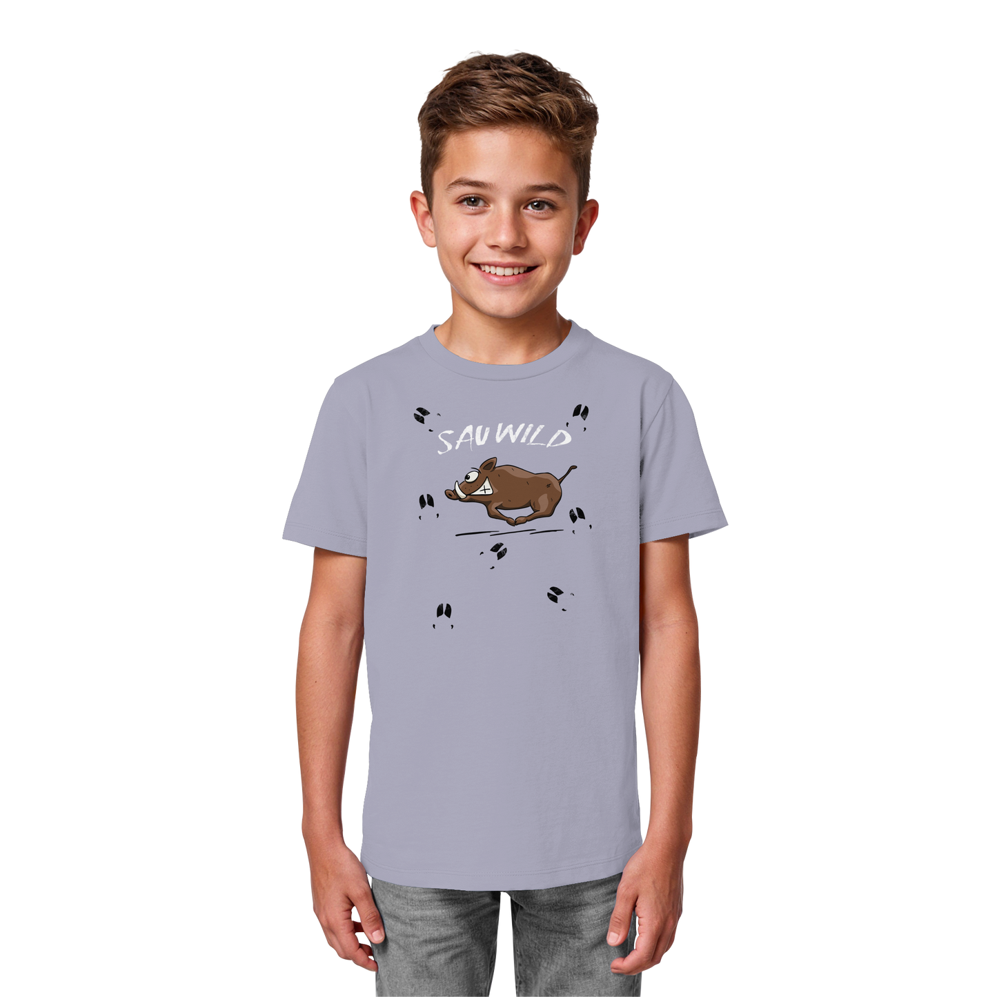 Sauwild wilde Sau | Wildschwein Keiler - Kids Organic Shirt