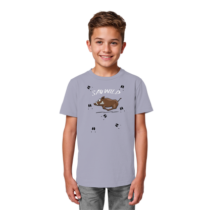 Sauwild wilde Sau | Wildschwein Keiler - Kids Organic Shirt