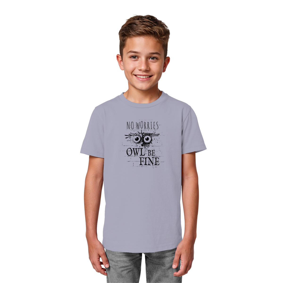 Owl Be Fine Street Art Eule - Kids Organic Shirt