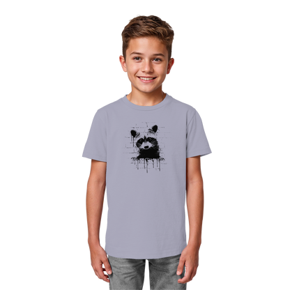 Funky Street Art Waschbär - Kids Organic Shirt