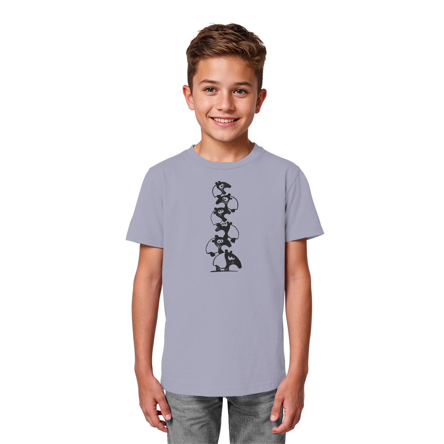 Lustiger Haufen aus Schabracken-Tapiren - Kids Organic Shirt
