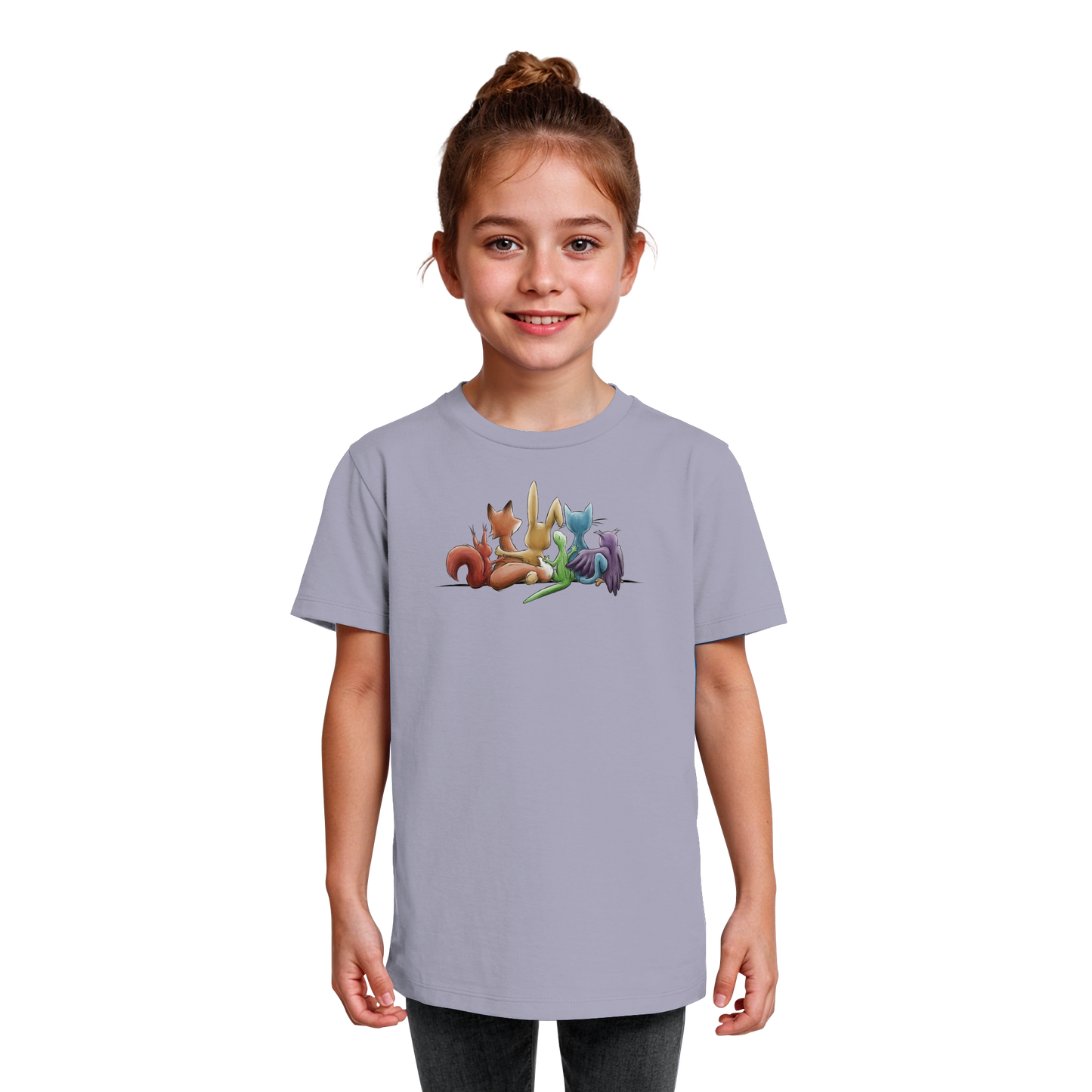 Regenbogen Tiere für Freundschaft, Toleranz und Vielfalt - Kids Organic Shirt