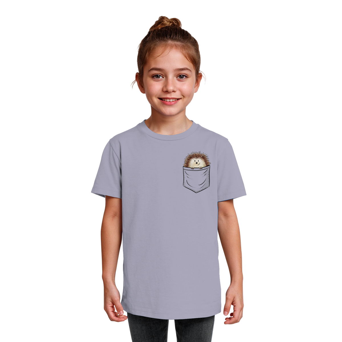 Lustiger Igel in Deiner Brust-Tasche - Kids Organic Shirt