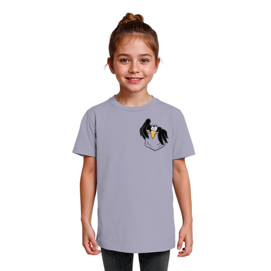 Kleiner Rabe | schwarze Krähe In Tasche - Kids Organic Shirt