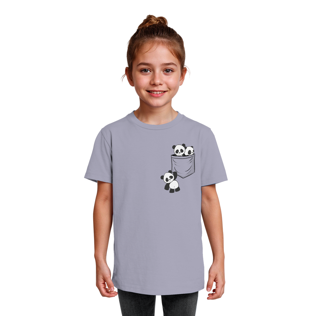 Kawaii Pandas in der Tasche - Kids Organic Shirt