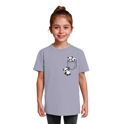 Kawaii Pandas in der Tasche - Kids Organic Shirt
