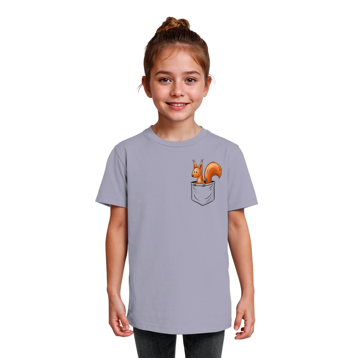 Lässiges Eichhörnchen In Tasche - Kids Organic Shirt