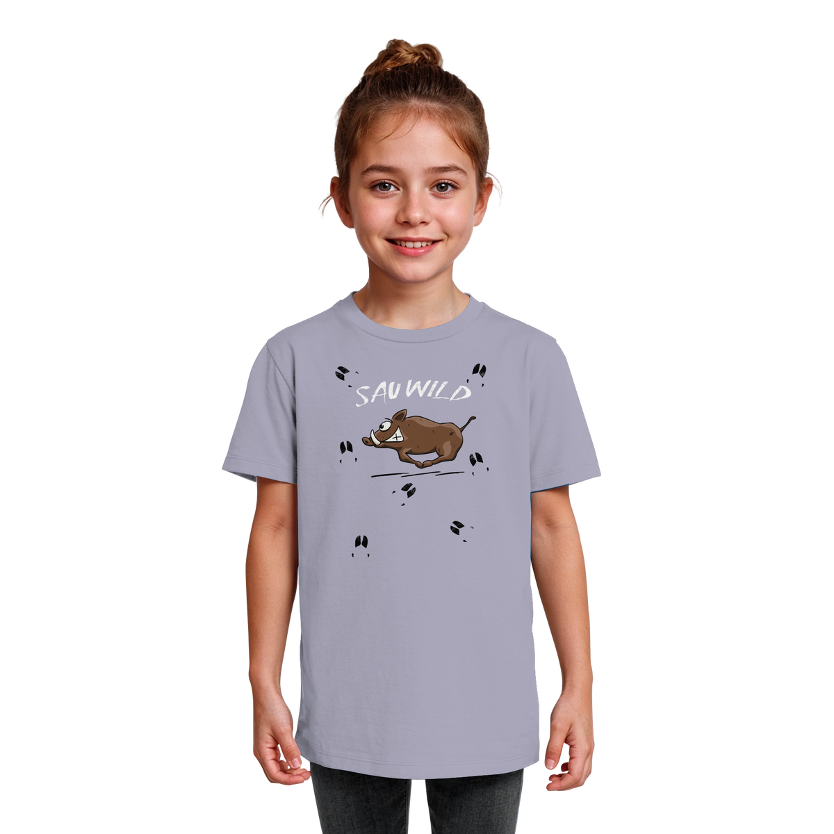 Sauwild wilde Sau | Wildschwein Keiler - Kids Organic Shirt
