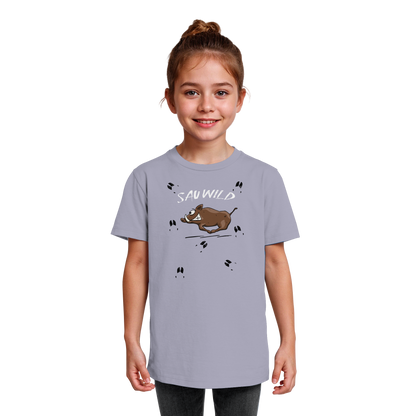 Sauwild wilde Sau | Wildschwein Keiler - Kids Organic Shirt
