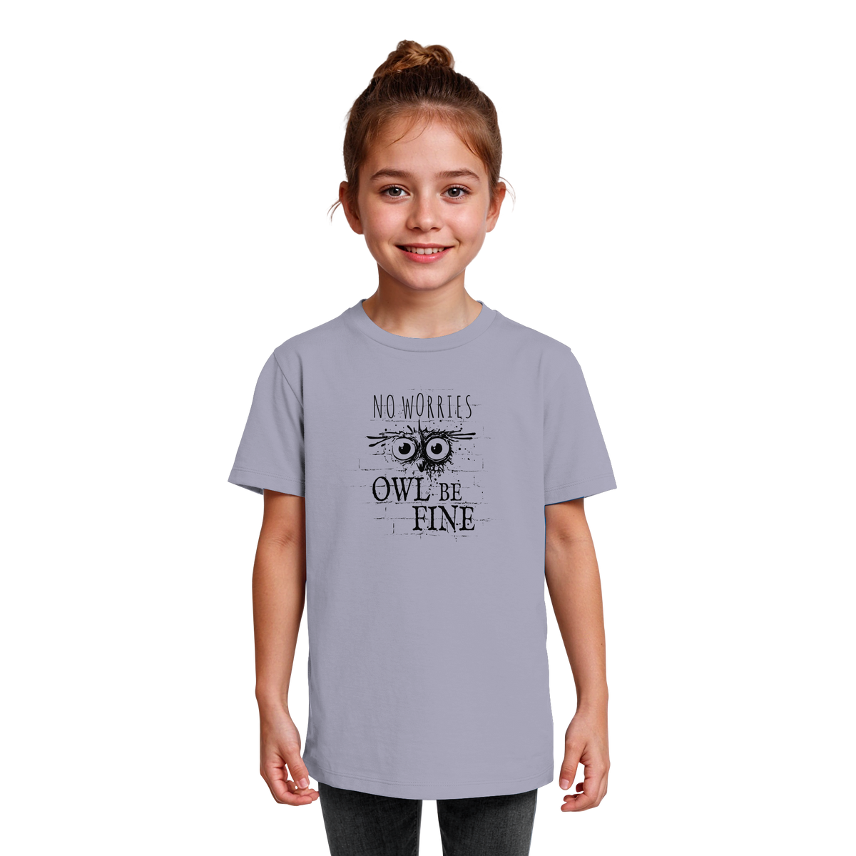 Owl Be Fine Street Art Eule - Kids Organic Shirt