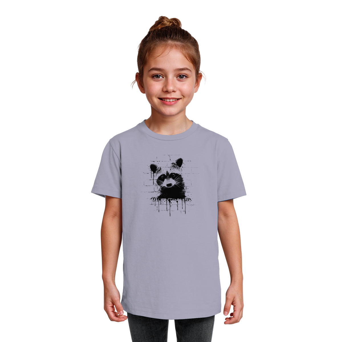 Funky Street Art Waschbär - Kids Organic Shirt