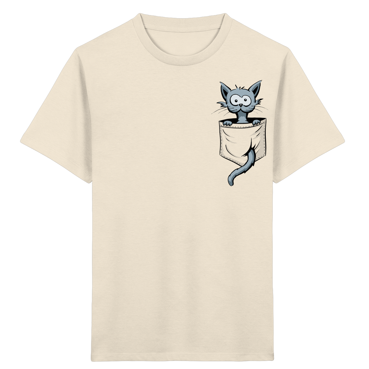 Verrückte Katze in Deiner Brust-Tasche - Kids Organic Shirt