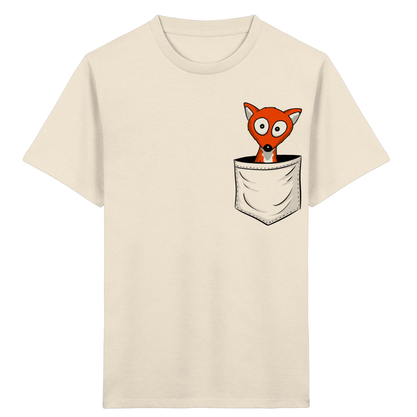 Fuchs in der Brusttasche | Taschen-Fuchs - Kids Organic Shirt
