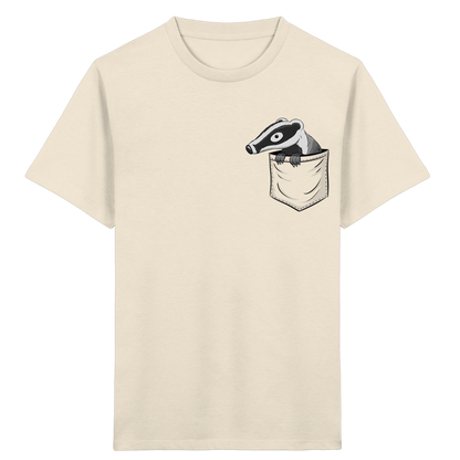 Lustig gemütlicher Dachs In der Tasche - Kids Organic Shirt