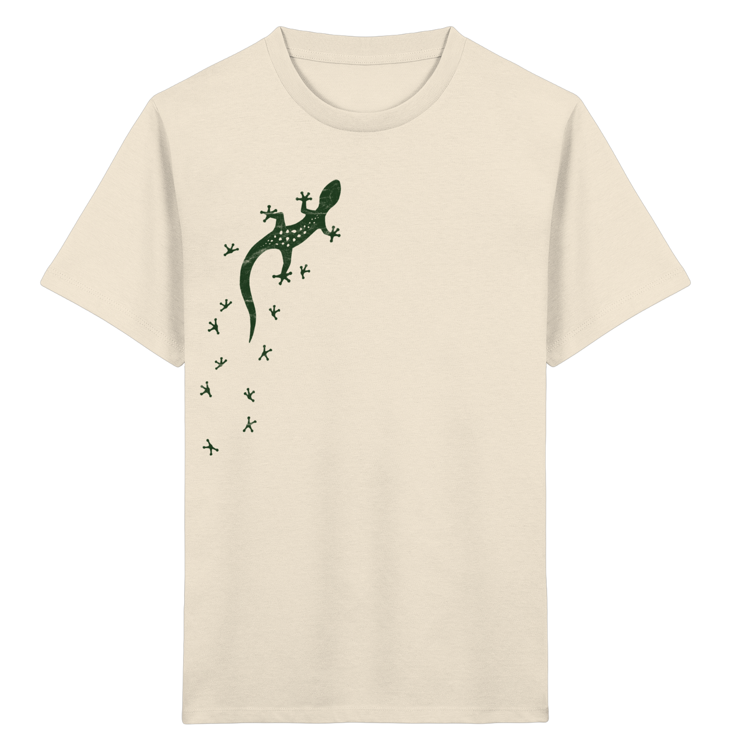 Gecko Eidechse Silhouette dunkel - Kids Organic Shirt