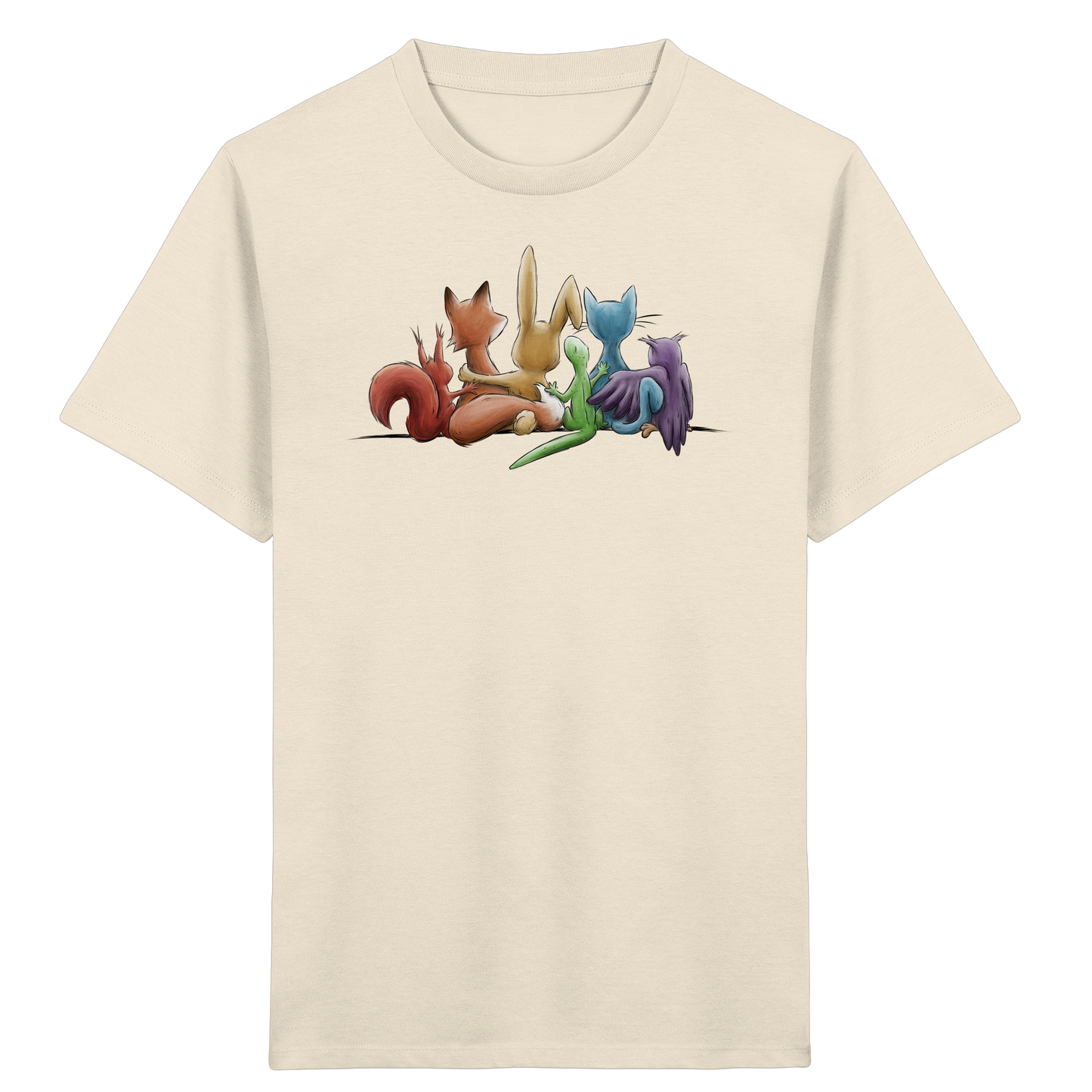 Regenbogen Tiere für Freundschaft, Toleranz und Vielfalt - Kids Organic Shirt