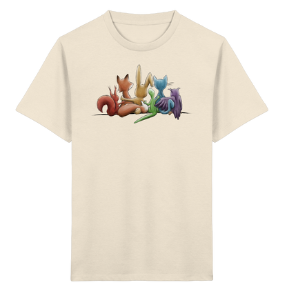 Regenbogen Tiere für Freundschaft, Toleranz und Vielfalt - Kids Organic Shirt