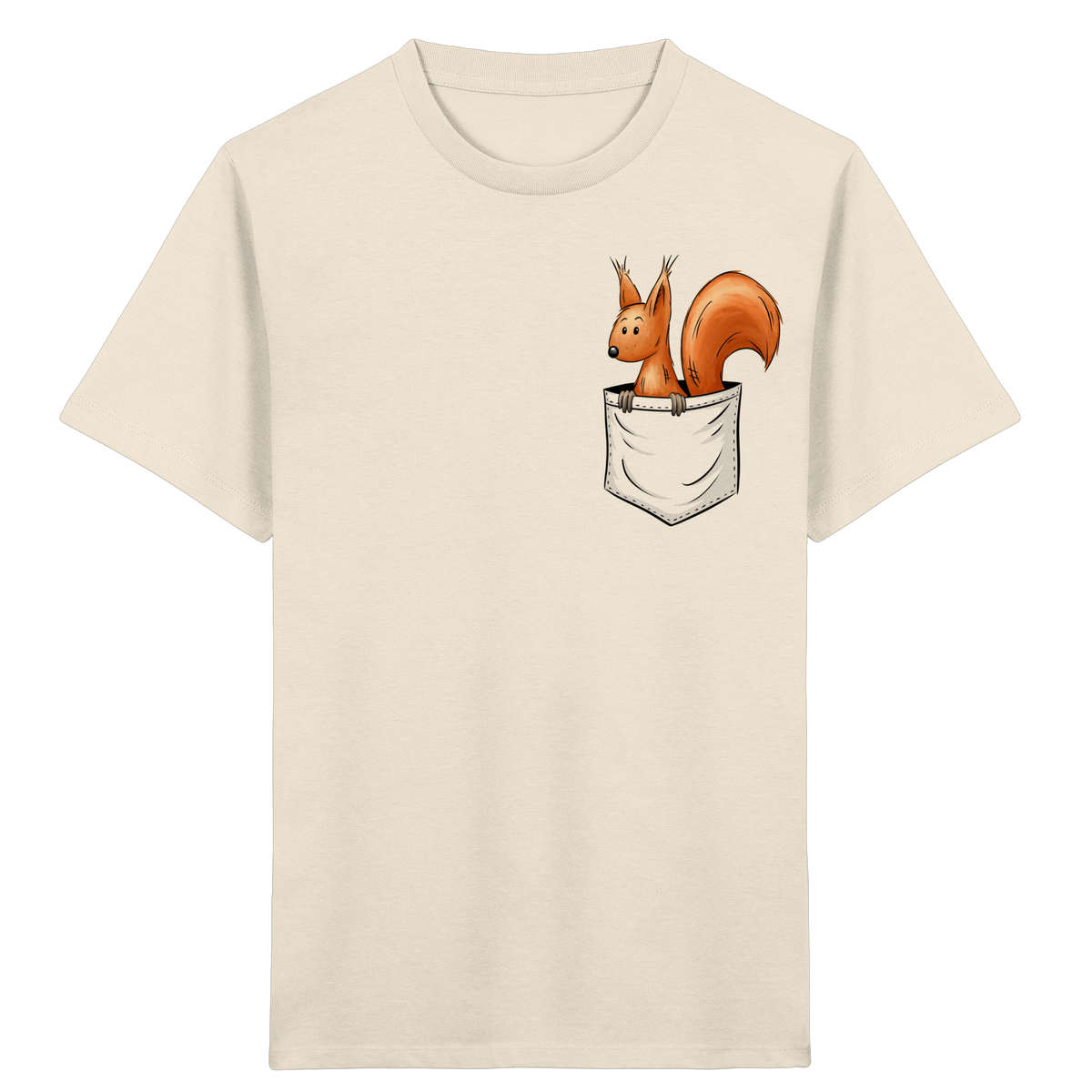 Lässiges Eichhörnchen In Tasche - Kids Organic Shirt